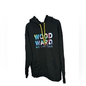 Woodward camp black tie dye  pullover hooded sweatshirt XL